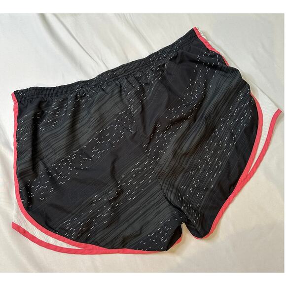 Nike Dri Fit Women's Runner Shorts Black Pink White Large‎ - Picture 2 of 3